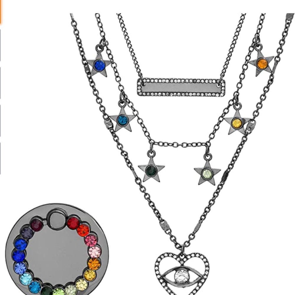 Steve Madden Rainbow Necklace and Phone Holder